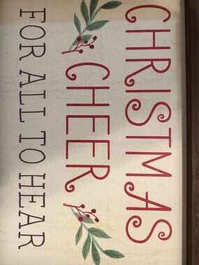 Christmas Cheer for All to Hear Wood Sign
